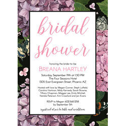 Hydrangea Frame Bridal Shower Invitations